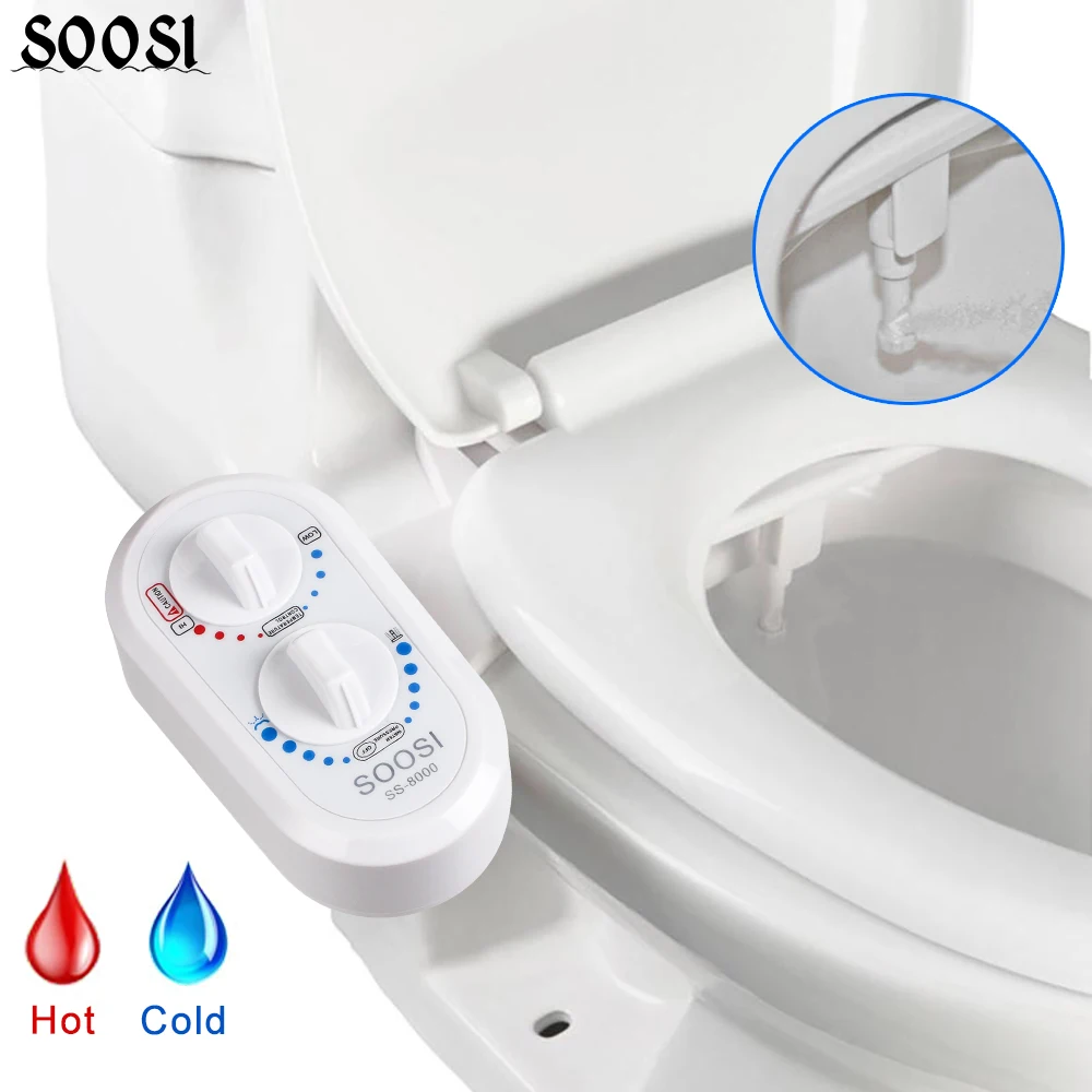 Сиденье для унитаза без электрического биде с самоочищающейся насадкой