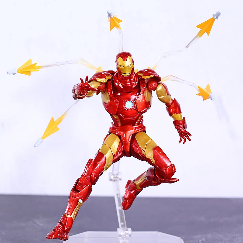 マーベル 驚くべき山口リボルテックのアクションフィギュア コレクタブルトイ No 013 アイアンマンmk37 ブリーディングエッジアーマー Pvc Action Figures Aliexpress