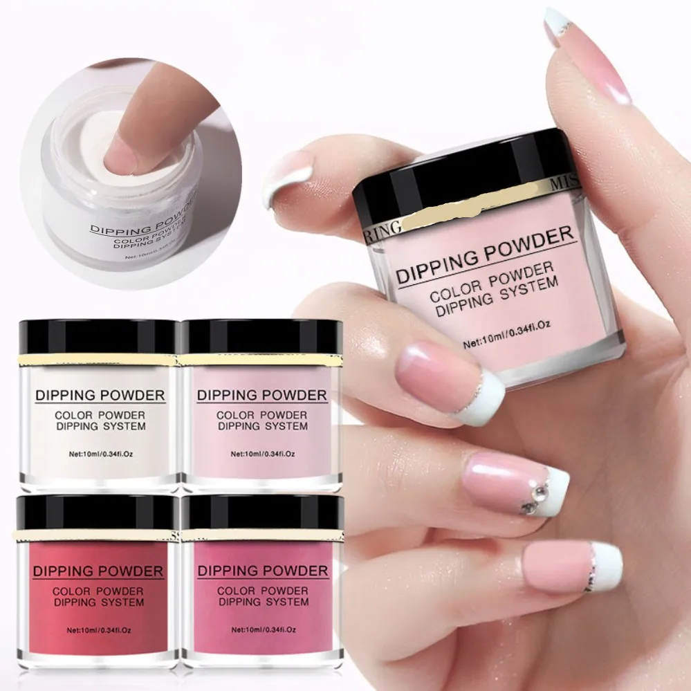 

1 Box Dipping Powder Pink White Colors Series Without UV Lamp Cure Nails Dip Powder Nail Gel Natural Dry Colors