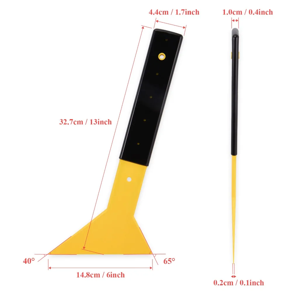 EHDIS Window Film Tinting Scraper Tool Car Protection Foil Film Long Handle Squeegee Wrapping Glass Sticker Remove Cleaning Tool