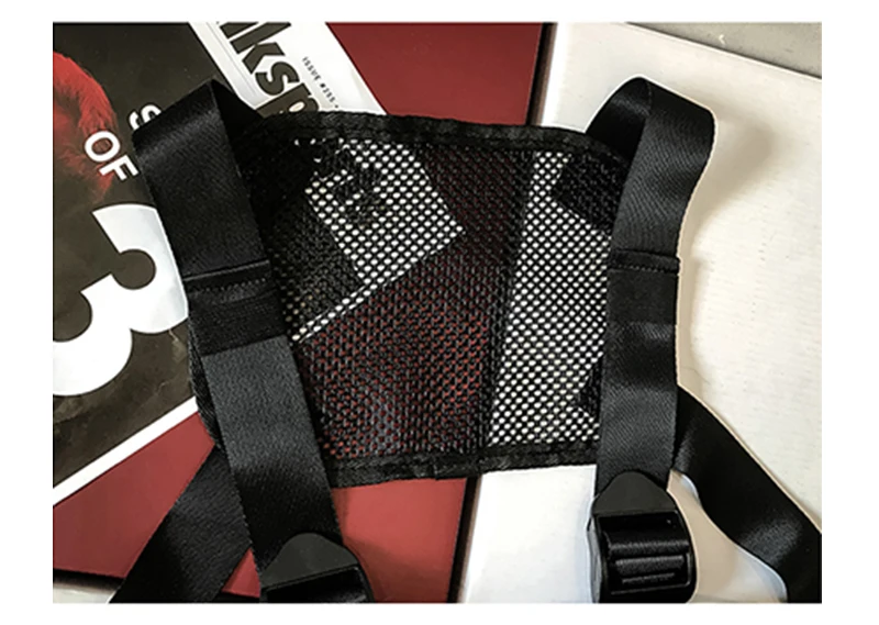 Новая уличная нагрудная сумка для мужчин, хип-хоп жилет, нагрудная сумка, модная тактическая сумка на ремне, Мужская квадратная жилетка, сумка Kanye Man