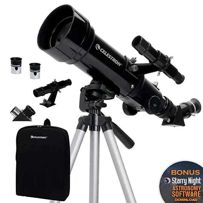 Celestron портативный рефрактор астрономический телескоп для начинающих-стеклянная оптика со фуллипокрытием-70 мм туристический прицел-программная посылка