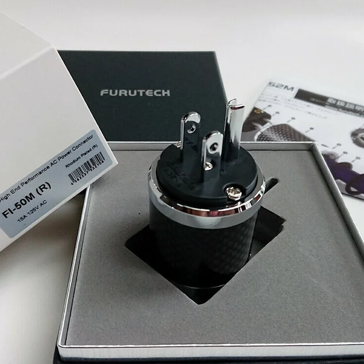 Hifi Furutech FI E50 (R) 50 Дия Schukostecker Edelstahl Carbon plug adapter|Электрические вилки| |