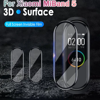 

3D Protective Glass Screen Protector Film for Xiaomi mi band 5 glass film for Mi band5 Smart Watchband 5 Cover Protective Glass