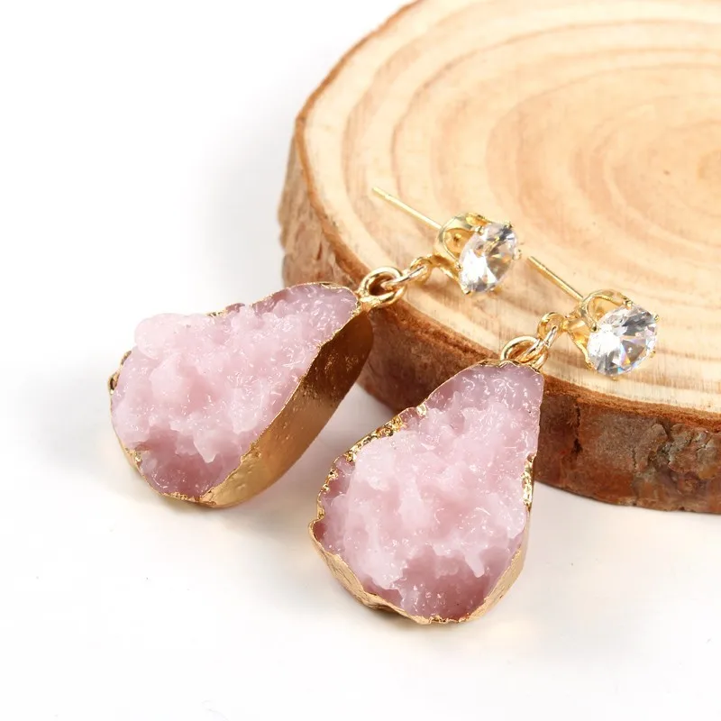 Boho Irregular Imitation Stone Resin Earrings Gifts For Women Drop Earrings For Women Jewelry Statement (6)