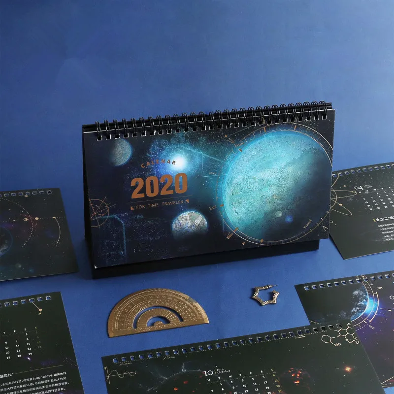 

"Universe" Beautiful 2020 Desk Calendar Table Scheduler Study Daily Planner Agenda