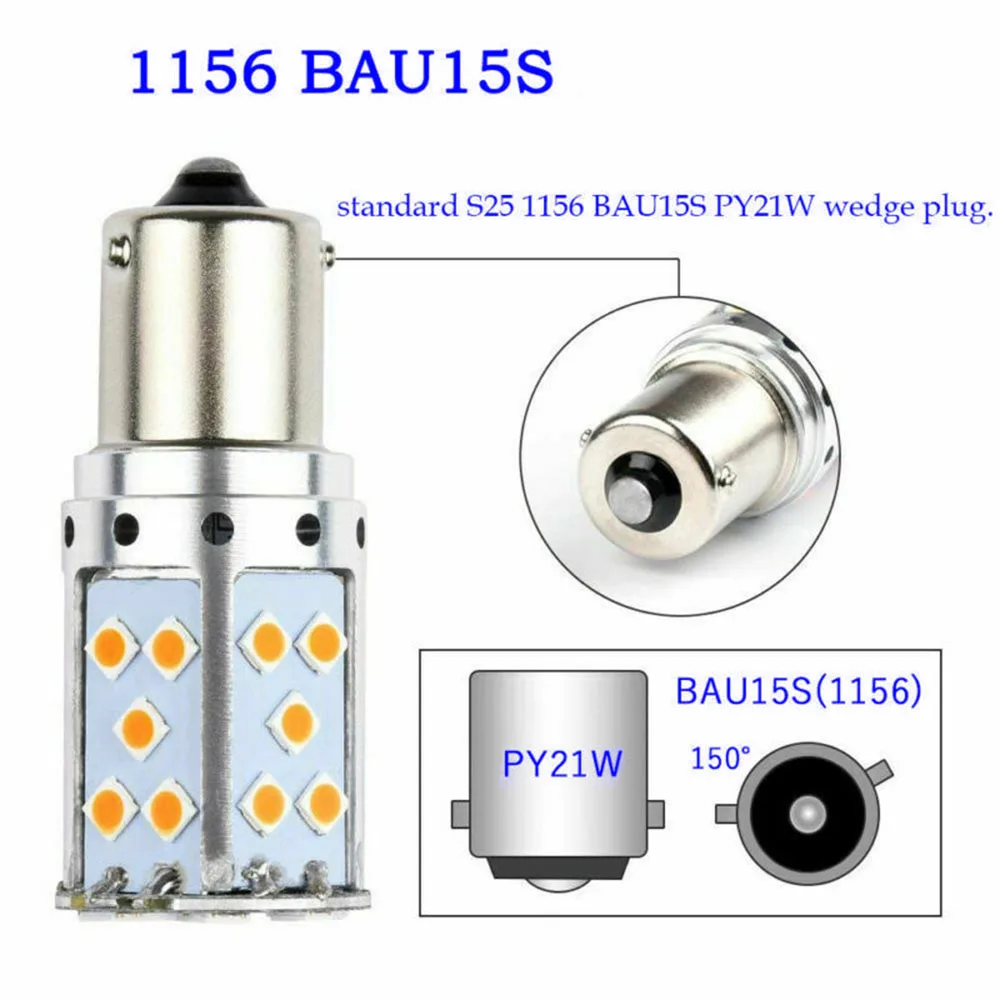 35 Вт Высокая мощность желтый ошибок 1156 Bau15s 35smd светодиодный лампы стоп сигнал поворота лампа грузовик светильник системы