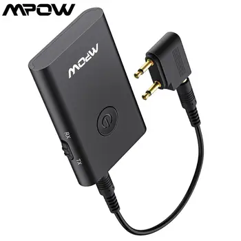 

MPOW Wireless Bluetooth Transmitter Receiver 2-in-1 Airline Adapter with 3.5mm and RCA Jack aptX Sound for TV/PC/ Stereo/Headset