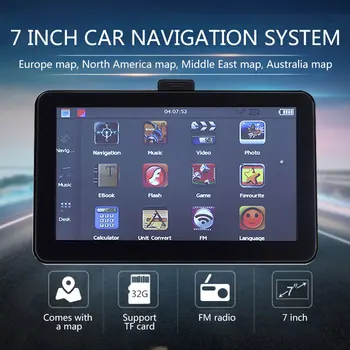 

Vehicle GPS Navigator Car Navigator Multifunctional GPS Navigator Electronic Album Map MP4 7 Inches Portable
