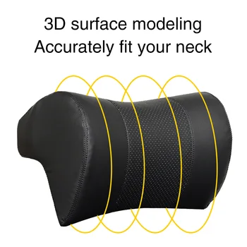 

All Season Memory Foam Ergonomic Neck Pillow Elastic Fatigue Reduce Cushion Car Interior Easy Install Accessories Rest Solid