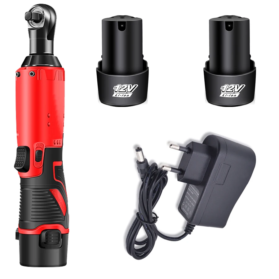 12V 4500mAh Электрический гаечный ключ Набор 3/8 беспроводной Трещоточный ключ аккумуляторные леса 60 нм крутящий момент Трещотка с светодиодный рабочий светильник