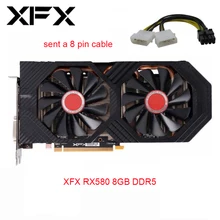 XFX Radeon RX580 8 ГБ DDR5 Видеокарта GPU RX580 8 Гб AMD 256 бит видеокарта оригинальная видеоигра AMD видеокарта б/у карты