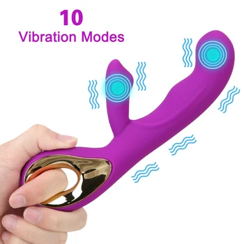 OLO 10 Modes Double Motors Dildo Rabbit Vibrator Sex Toys for Women G-Spot Clit Stimulator Female Masturbators Sex Shop 1