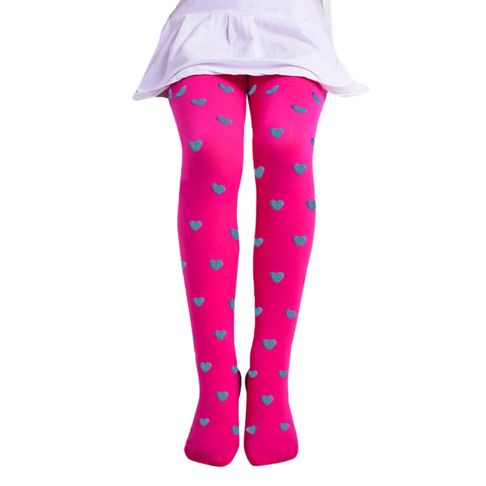Spring Candy Color Stocking Kids Heart Dots Dance Tights for Girls Stocking Children Velvet Solid White Girls Tights - Цвет: HP