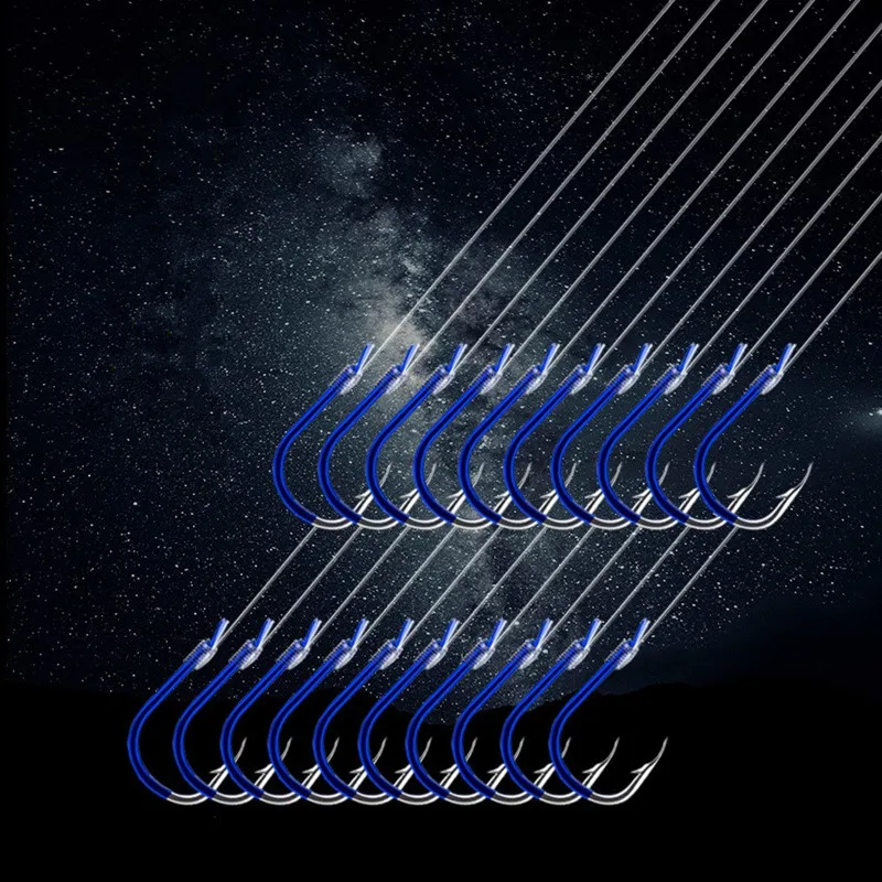 

Steel Fish Hook high carbon carp Hook Japanese-style seawater fishing Ansuo line binding line 45CM Fishing hook 10 pairs / bag 1