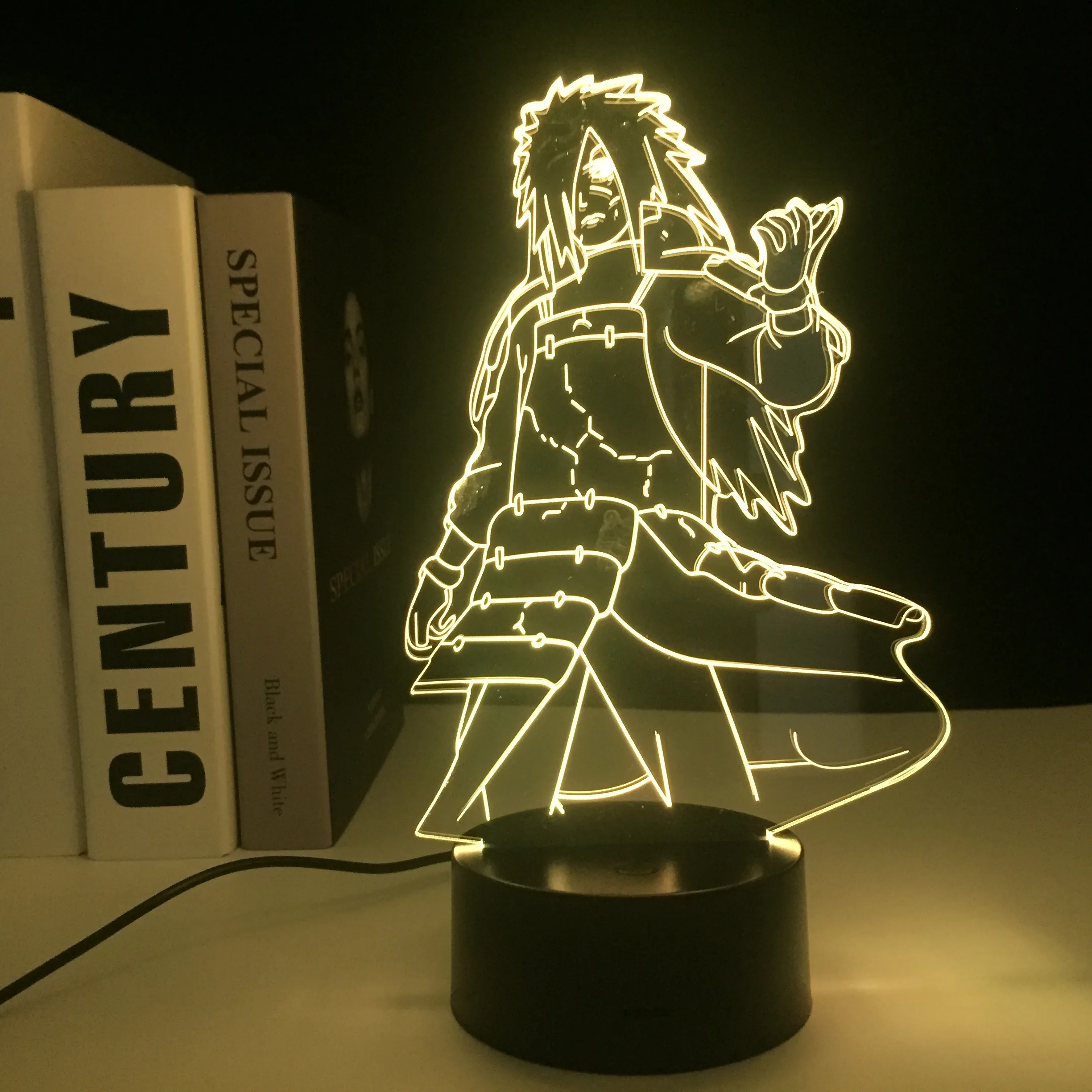 Anime Figure Madara 3D LED 16 Colors Changing Table Lamp Cartoon Night Lights for Children Room Decor Birthday Gift Night Light unicorn night light