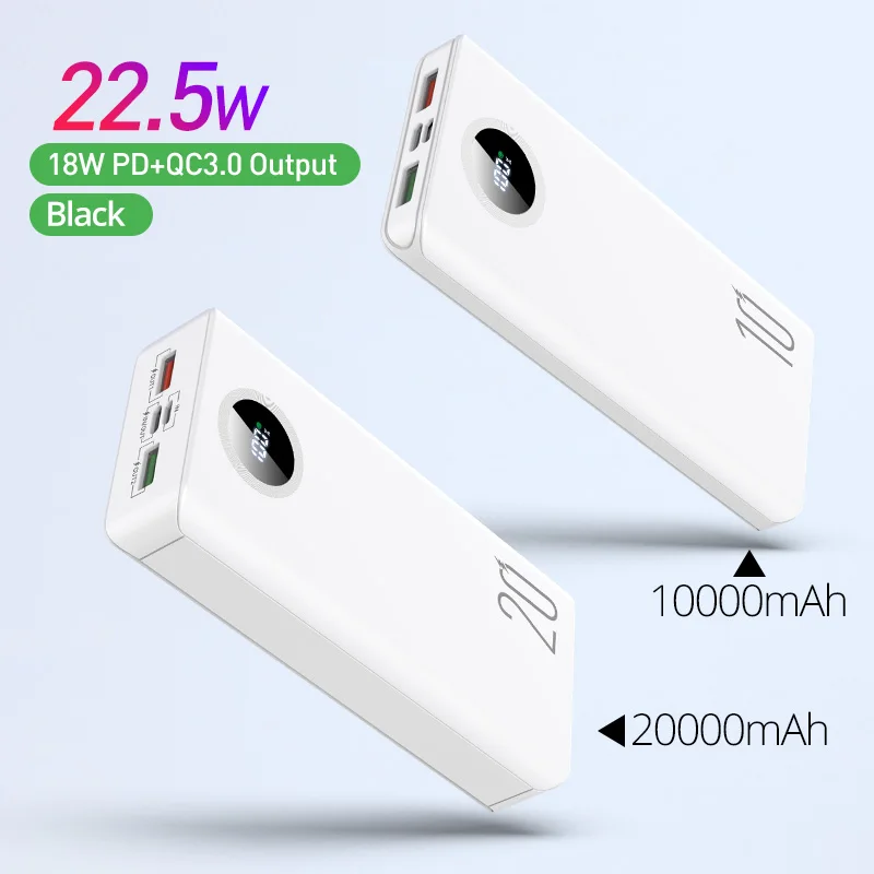 portable wireless charger PZOZ Power Bank 10000mAh Portable Charger PowerBank 20000 Mobile Phone External Battery Fast Charge For iPhone Xiaomi PoverBank power bank 10000 Power Bank