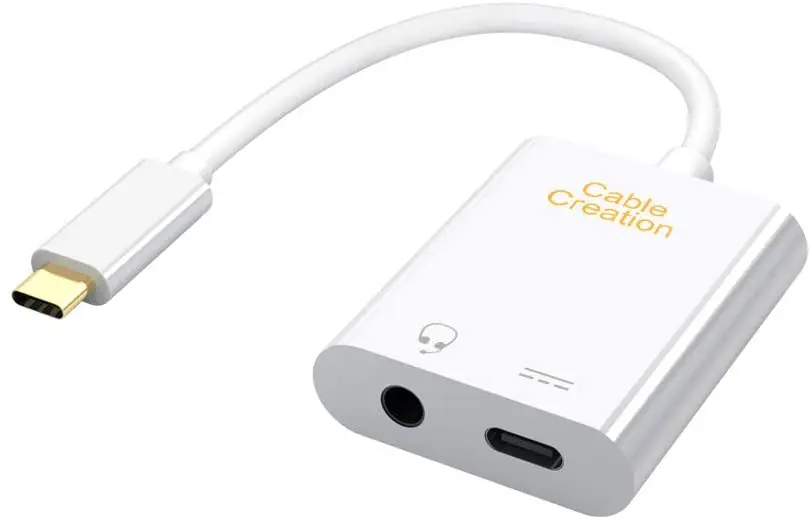 2 in 1 USB C to 3 5mm Headphone Audio Adapter with USB C Female Charging Port Compatible for Phone Pixel 3 3XL S9 Note 9 LG G5