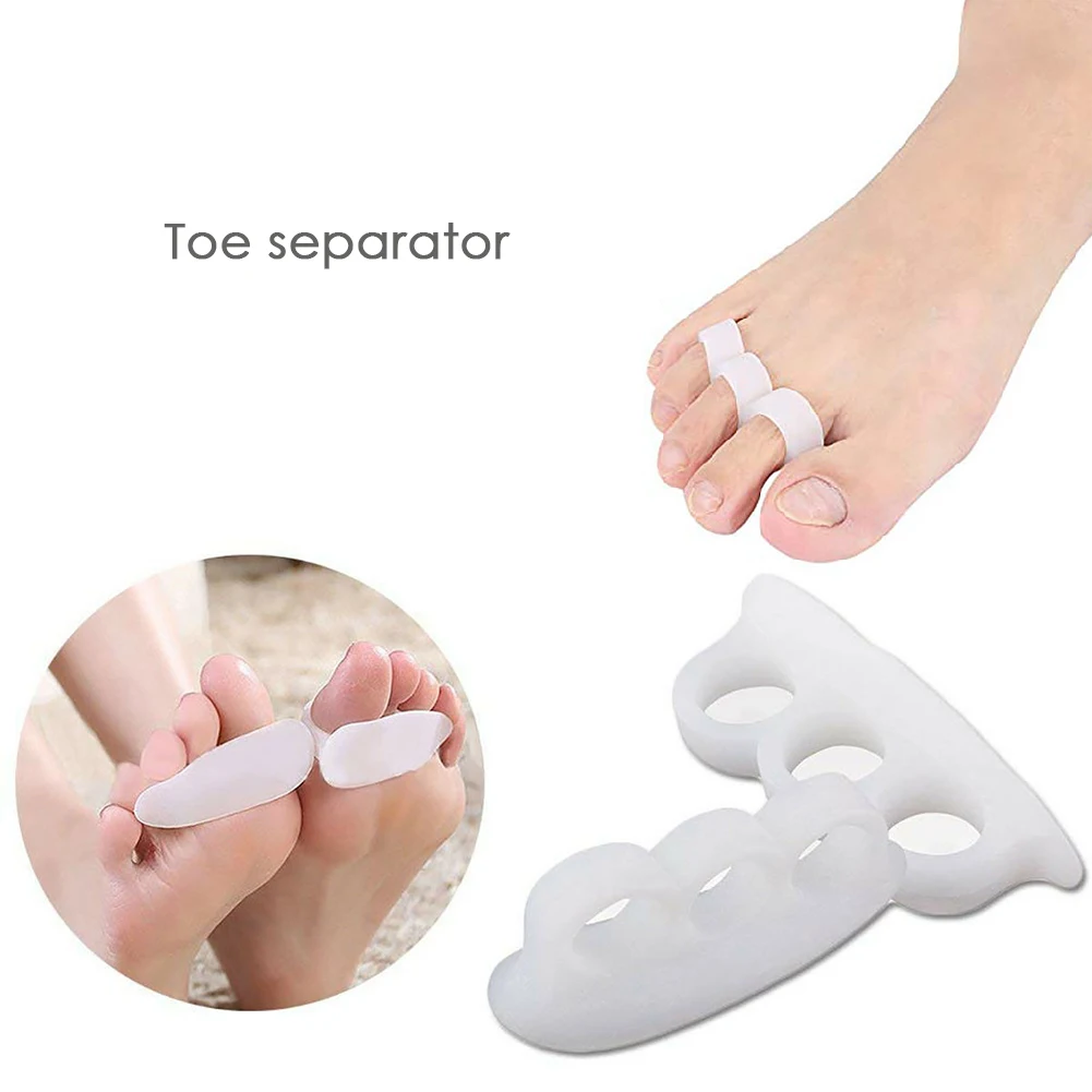 1Pair Silicone Gel Hammer Toe Separator Correction Straightener Orthopedic Metatarsal Rings Feet Care Shoes Cushion foot Pads