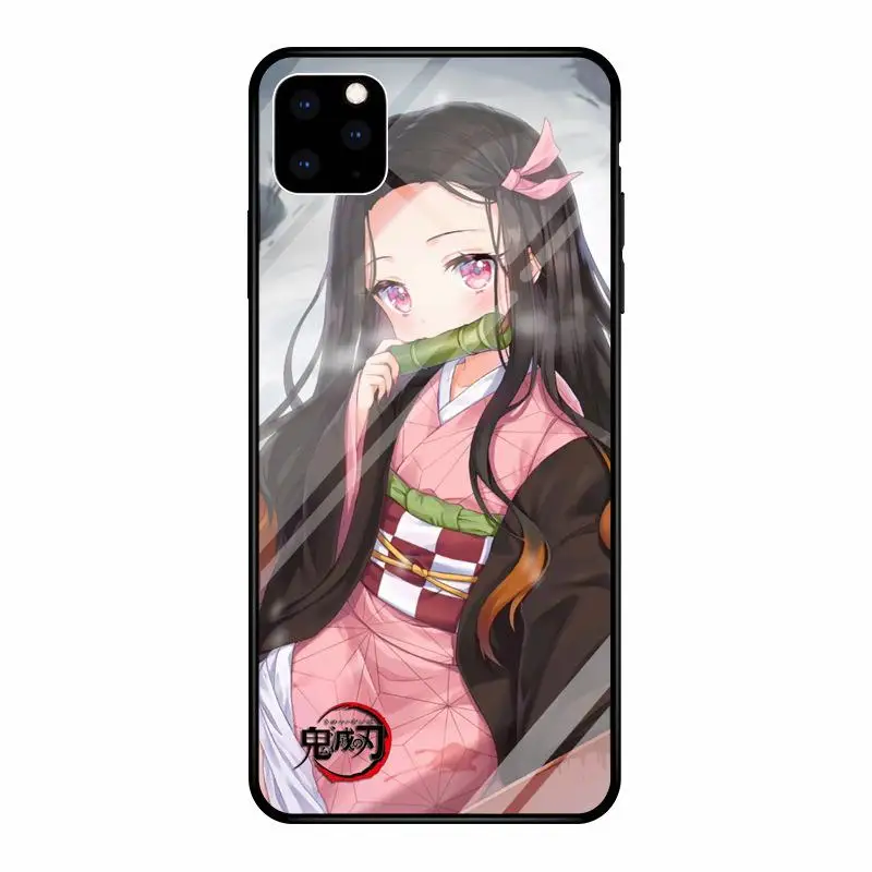Демон убийца: Kimetsu без Yaiba лезвие призрак уничтожения для iphone 6 7 8 11 xsmax чехол - Цвет: Розовый