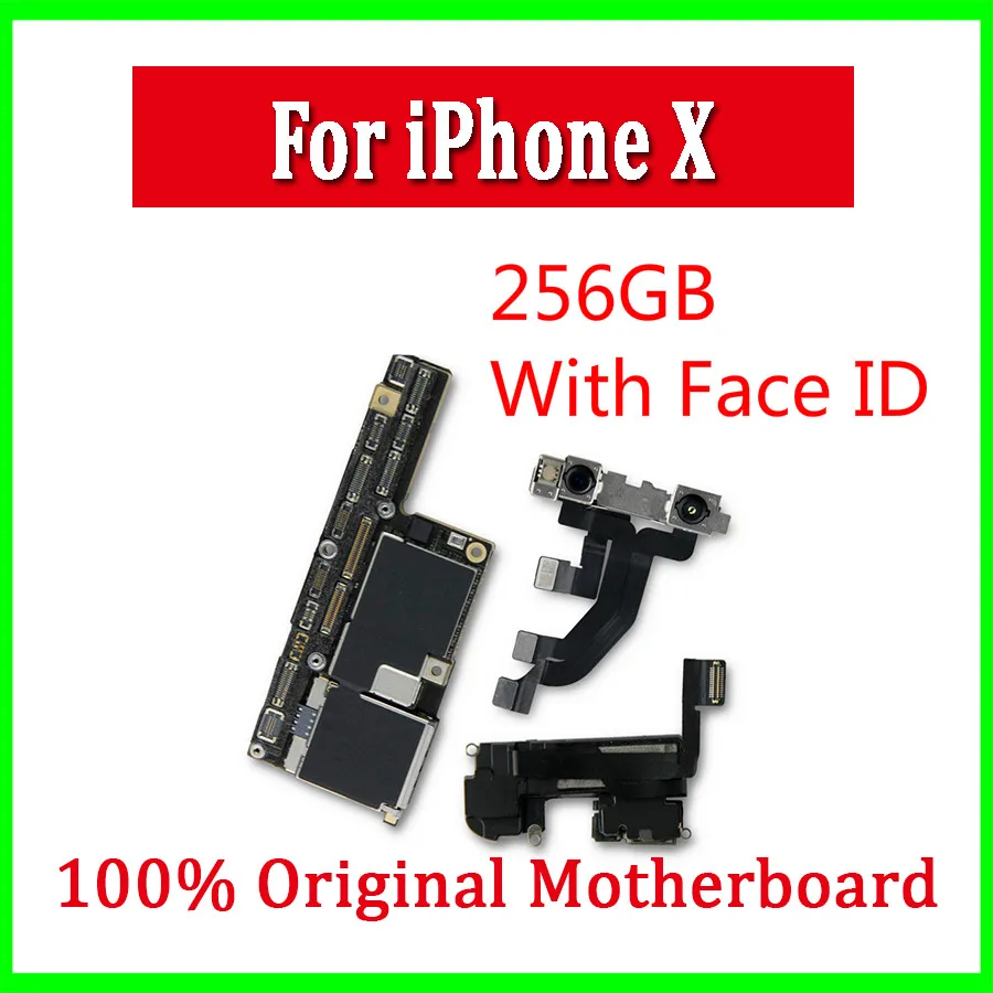

Factory Unlocked For iPhone X Motherboard With / No Face ID Good Working Logic Board For iPhone X Motherboard With IOS System