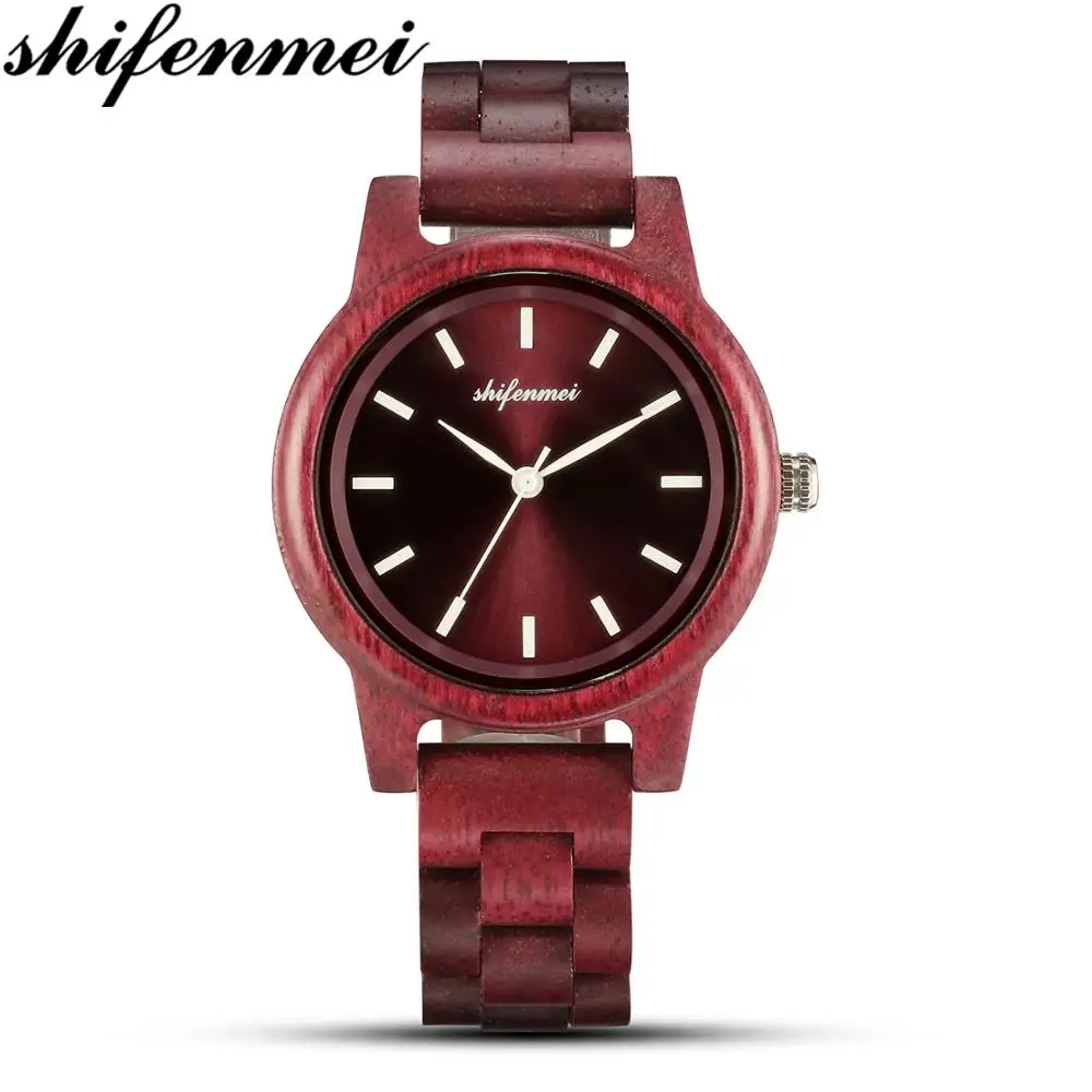 

Shifenmei Wooden Watch Women Watches Fashion 2019 Ladies Watch Luxury Brand Quartz WristWatch Gifts for Women Zegarek Damski