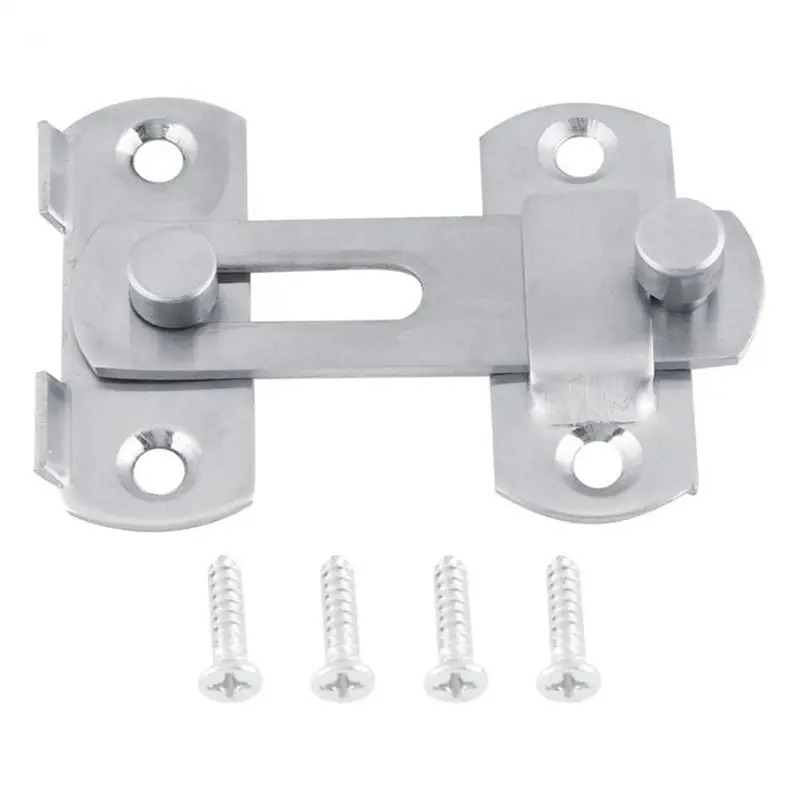 

Quality Stainless Steel Hasp Latch Lock Sliding Door Simple Convenience Window Cabinet Locks For Home Hotel Door Security