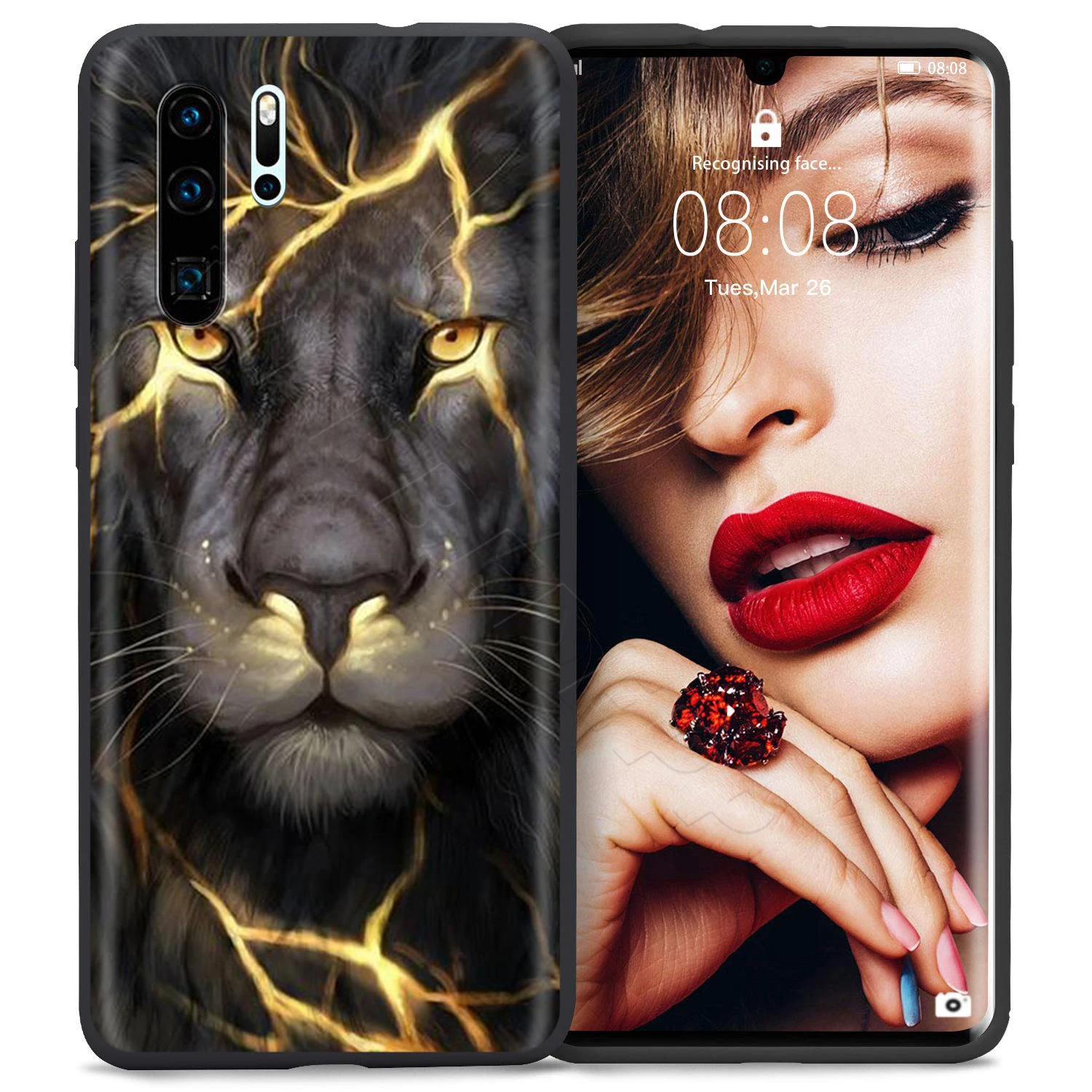 Webbedepp Лев Альфа Мужской чехол для Huawei P8 P9 P10 P20 P30 Lite Pro P Smart Z Mini - Цвет: 6