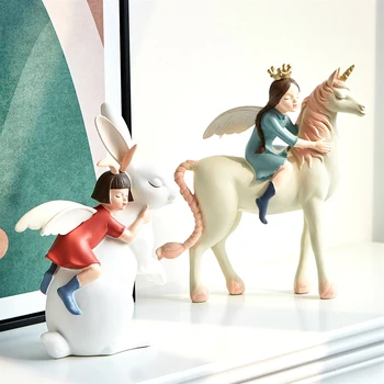

Creative Sculpture Resin Furnishing Beauty Figurines Home Furnishing Crafts Decoration Morden Ornament Wedding Birthday Gift
