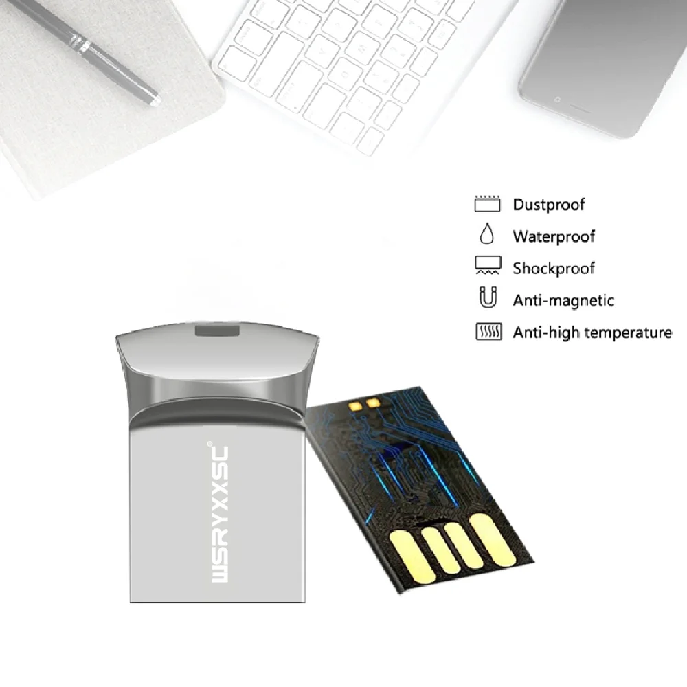 Супер мини металлический usb 2,0 флеш-накопитель 32 ГБ высокоскоростной водонепроницаемый 64 Гб usb память 4 ГБ реальная емкость 8 ГБ флеш-карта памяти 16 Гб подарок