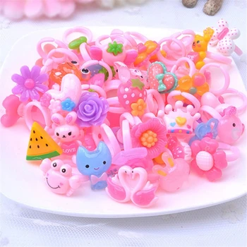 

Adjustable Cartoon Rings For Girls Dress Up Accessories Party Kids Toy Cute Kids Girl Gift