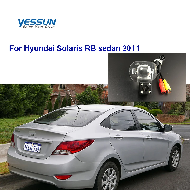 Yessun HD CCD ночного видения автомобиля заднего вида резервная камера водонепроницаемая для hyundai Solaris RB седан 2011