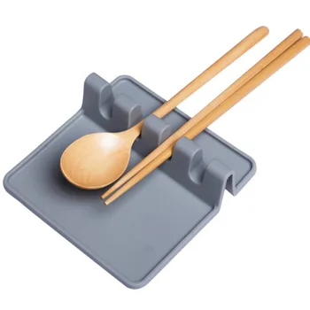

-Heat Resistant Spoon Fork Mat Kitchen Utensil Silicone Rest Spoon Spatula Kitchen Cooking Tools Kitchen Accessories