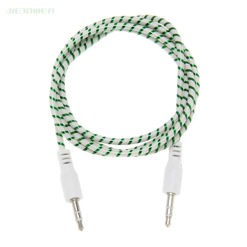 High quality Jack 3 5 Car AUX Cable Male to Male 3 5mm Audio Cable 1M 3ft for iPhone Tablet Headphone 200pcs lot