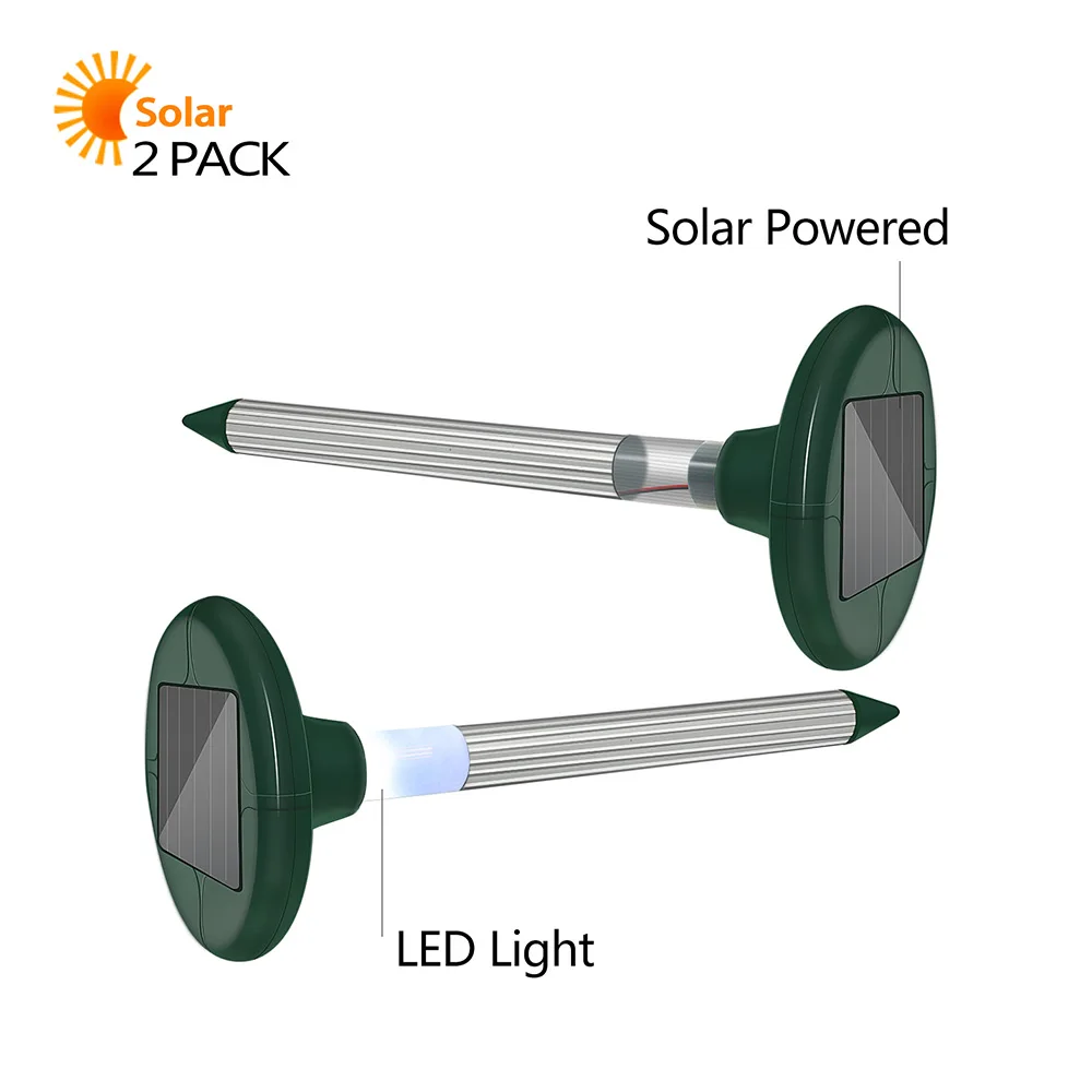 Solar Power Repeller Rodent Control Yard LED Lamp Tube 400-1000(HZ) Snake Garden Animal Insect Outdoor Electronic