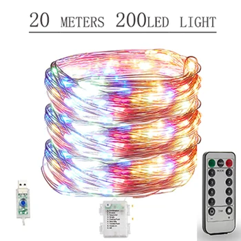 

christmas lights fairy Holiday lighting Festoon Led light bedroom Garland led room decorations Decor for home tree outdoor OUIO