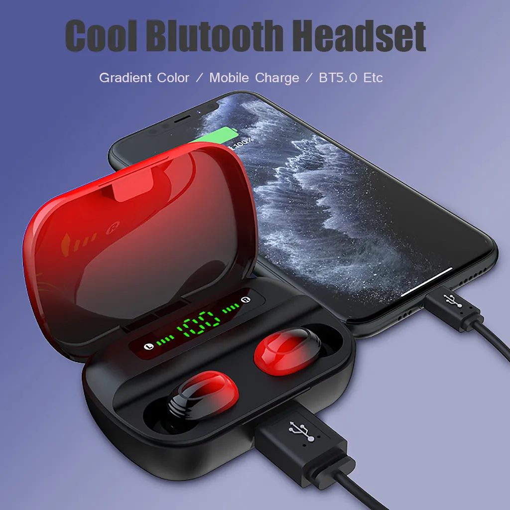 Беспроводные наушники Bluetooth наушники 9D стерео наушники-вкладыши спортивные гарнитуры HD вызов TWS беспроводные наушники для huawei Xiaomi iPHONE