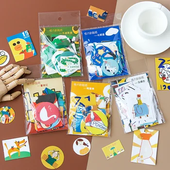 

60Pcs/Pack Vintage Cartoon Monster Sticker DIY Craft Scrapbooking Album Junk Journal Planner Decorative Stickers