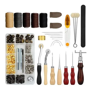 

Newly Professional Leather Tool Set 28 Pcs Tool Sewing Craft DIY Hand Stitching TE889