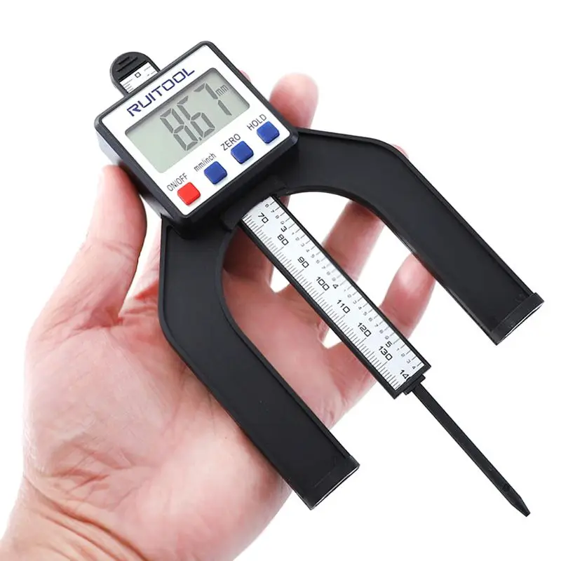 

Digital Tread Depth Gauge LCD Magnetic Self Standing Aperture 80mm High Precision Hand Routers X4YE