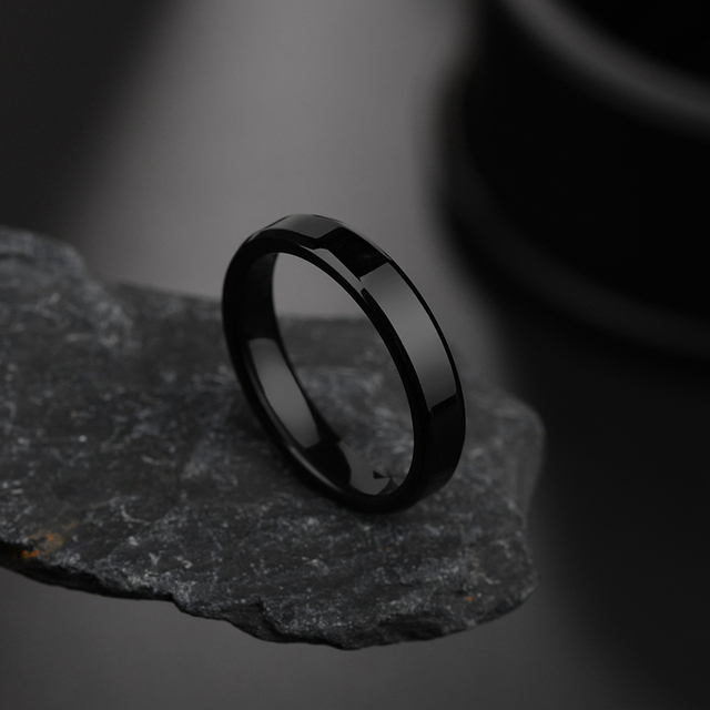 Simple Stainless Steel Couple Jewelry Smooth 1/2/4/6/8mm Women Men Finger Rings For Lovers Dropshipping Wholesale