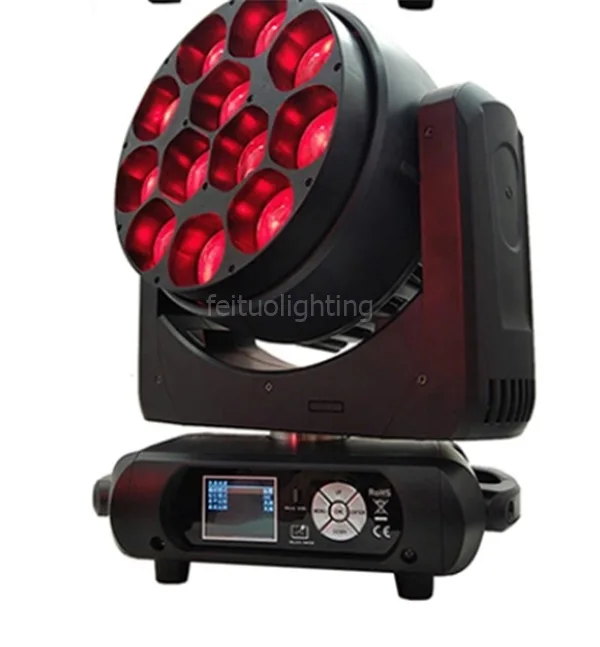 E-2/лот с Чехол Guangzhou pixel 12x40w led zoom wash луч движущаяся головка dmx сценический светильник