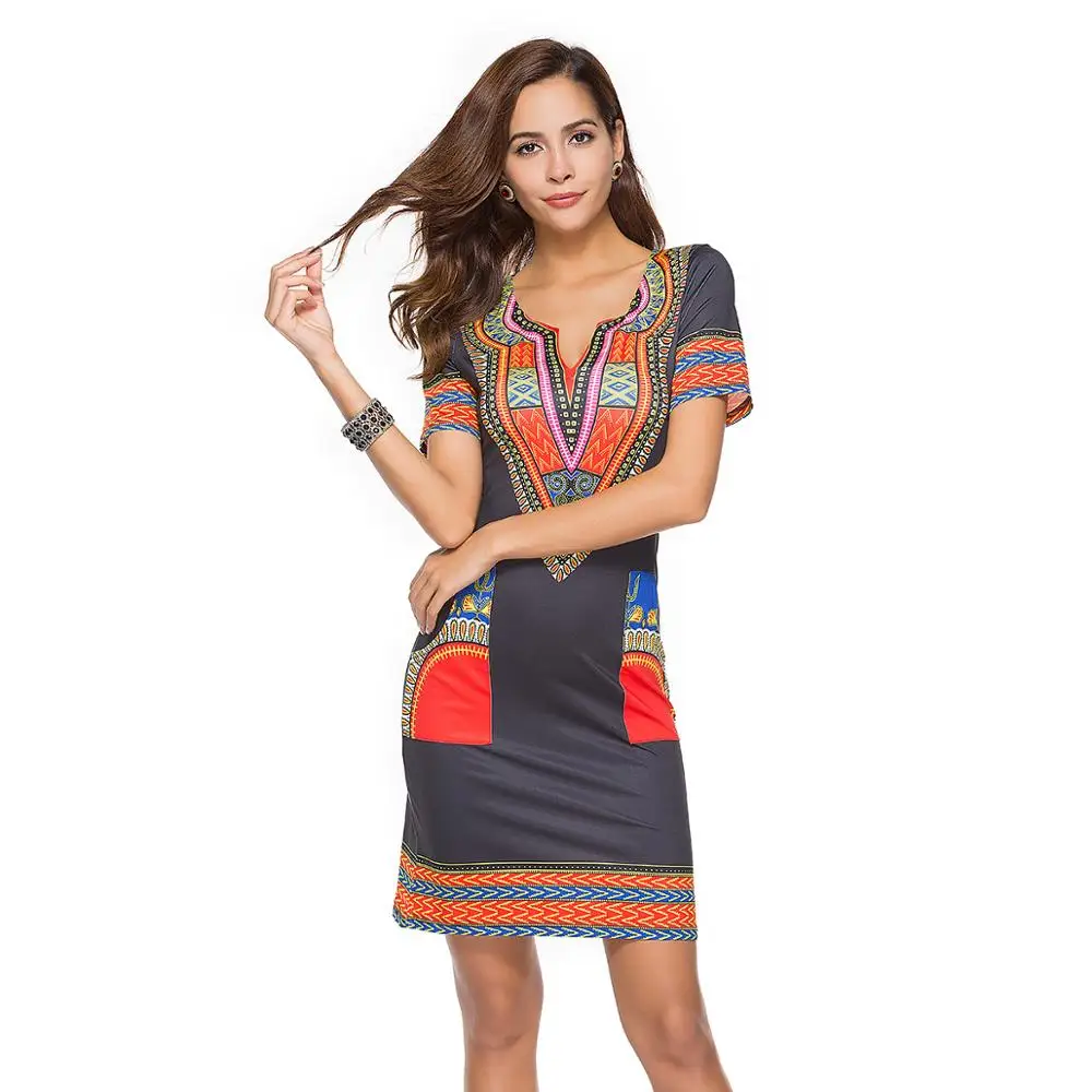 

Adult Fashion Ethnic Style Printed Women's Dresses african style clothes JQ-10012