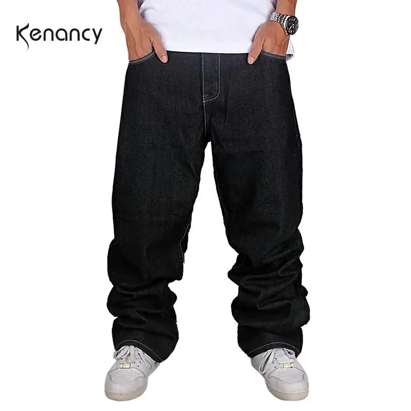 Джинсы Hemiks мужские прямые свободные модные брюки из денима в стиле хип хоп