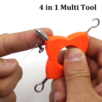 

1PCS Knot Puller Tool 4 in 1 Multi Puller Tool for Rig Making Method Feeder Fishing Carp Fishing Terminal Tackle Accessories