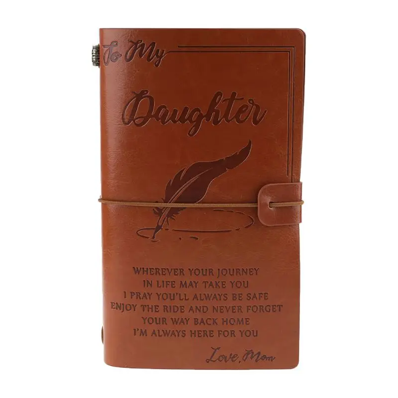 

Vintage Engraved Faux Leather Journal Notebook Diary My Dad Mom Travel Notepad