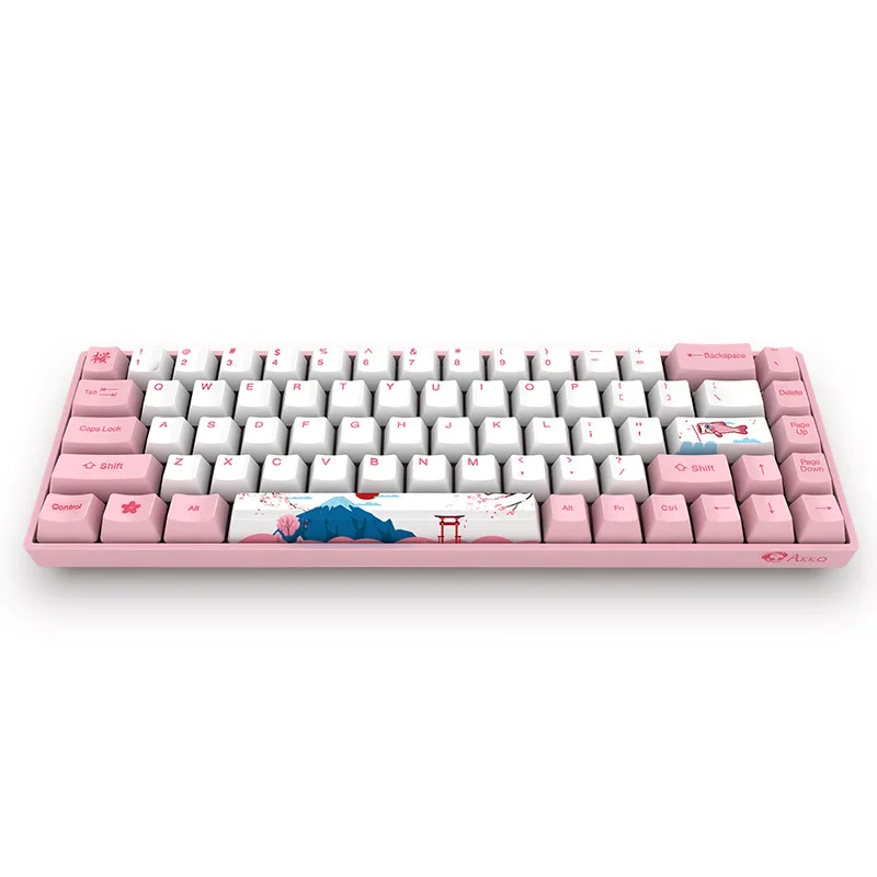 Akko 3068 68 клавиш PBT Keycaps Механическая игровая клавиатура bluetooth 3 0 USB Проводная World Tour