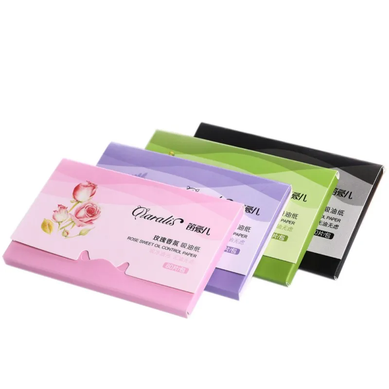 

80pcs Protable Facial Absorbent Paper Green Tea Matting Face Wipes Facial Cleanser Oil Control Shrink Pore Face Deep Clean