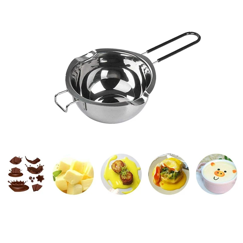 Practical 4 Set Stainless Steel Double Boiler Long Handle Wax