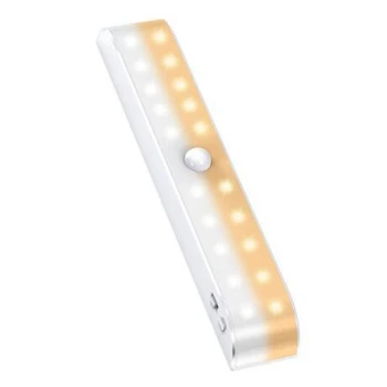 

20LED Cabinet Light Brightness Control Motion Sensor Lamp for Wardrobe Closet USB Rechargeable Lighting